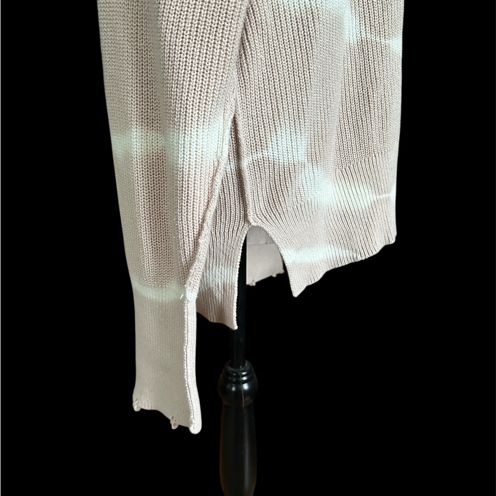 Pistola Darya distressed ribbed cream cotton sweater Women’s Size M *Oversized* - Picture 5 of 8